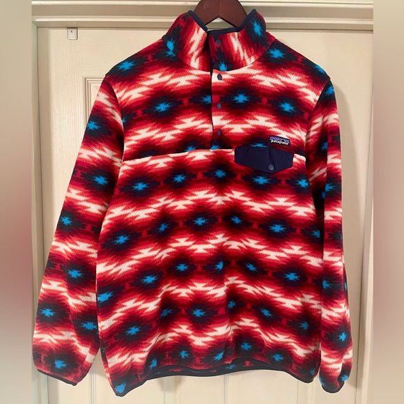 Patagonia Sweaters - Patagonia Women’s Synchilla Snap T Pullover in Red Wild Desert Size XL